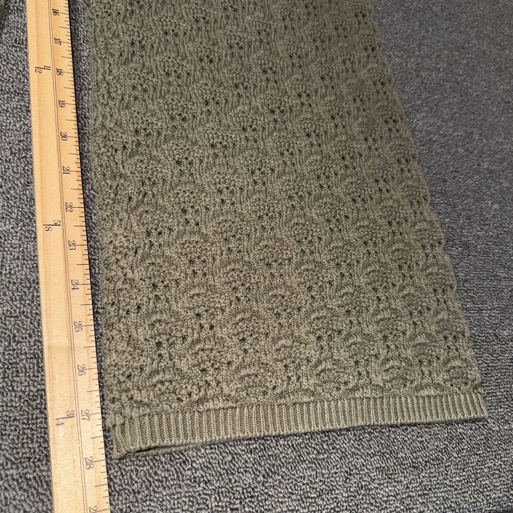 Aerie Crochet Coverup Pant Women's Large Olive Green Wide Leg Cottage Core Beach - Picture 8 of 11